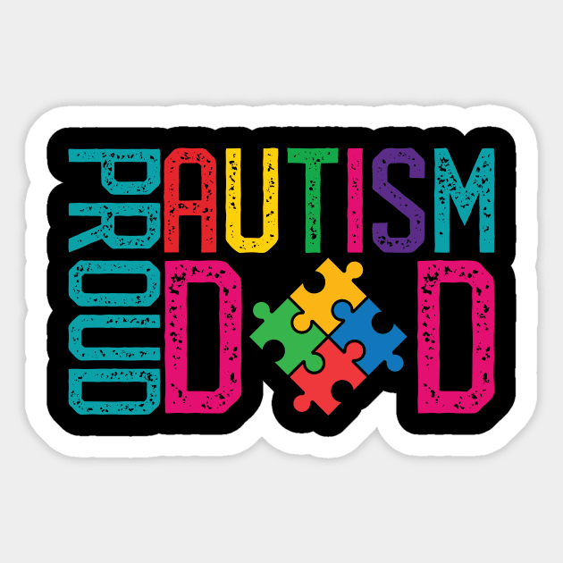 Proud Autism Dad Autism Awareness Day Month Sticker by mrsmitful01